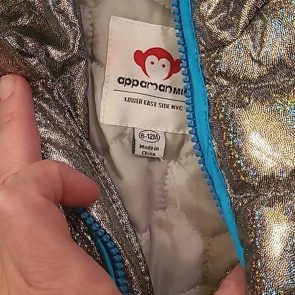 NWOT Appaman Duck Down Holographic Coat